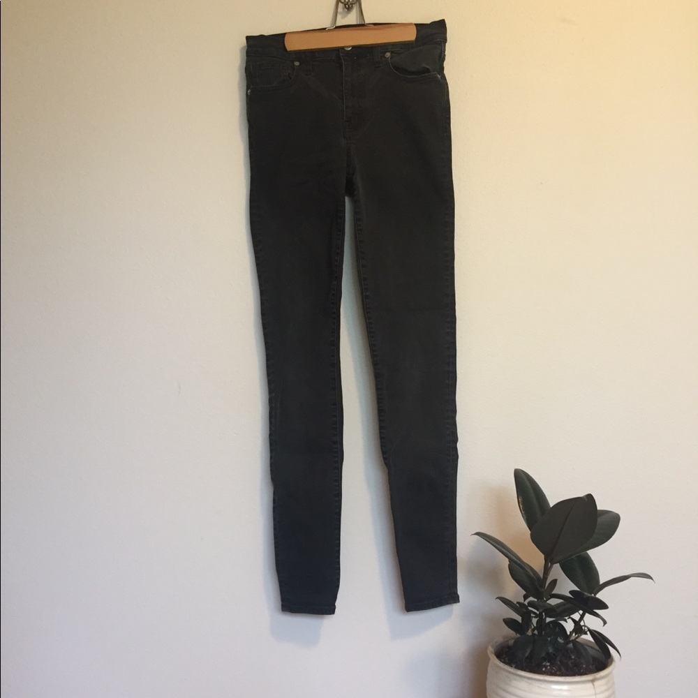 Madewell High Riser Skinny Skinny Gray TALL